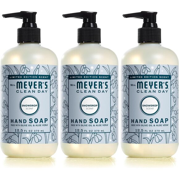 Other - CLEAN DAY Hand Soap, Made with Essential Oils, Snowdrop, 12.5 fl. Oz Pack of 3